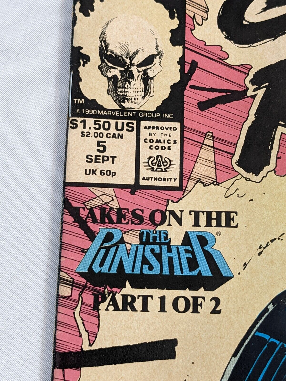 Marvel Comics Ghost Rider: Takes on the Punisher Part 1 of 2 #5 September 1990