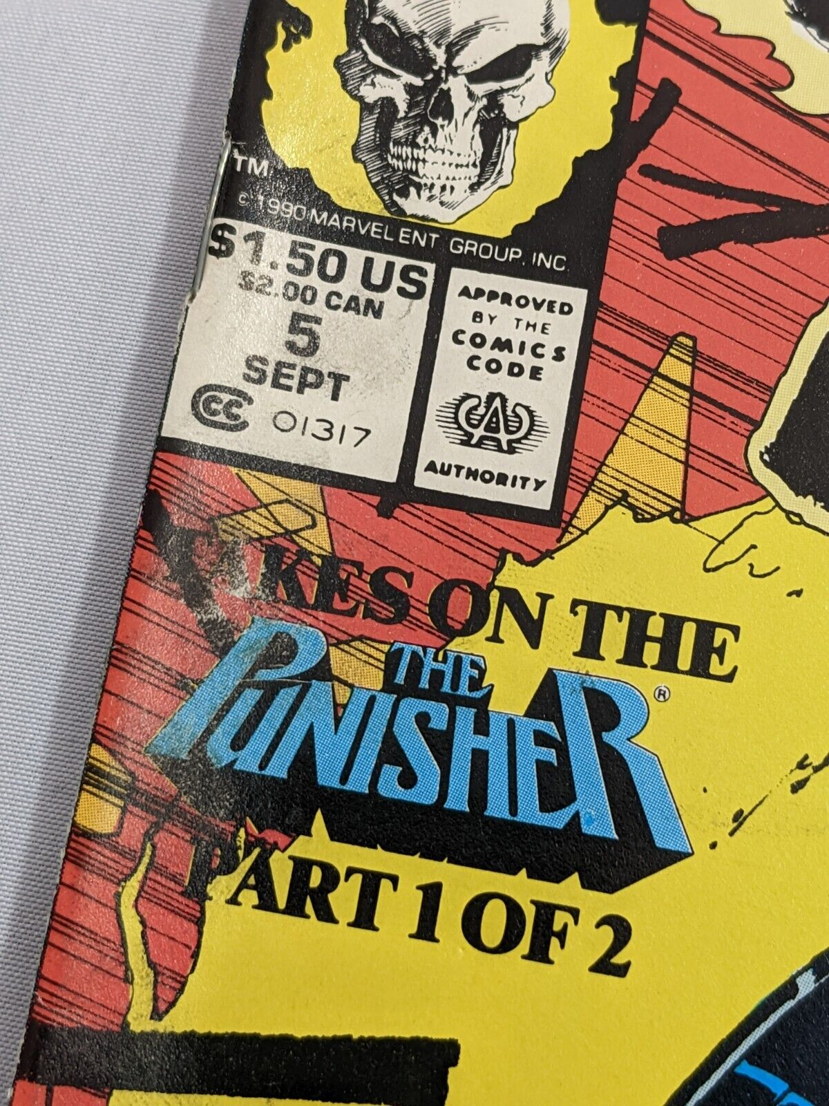 Marvel Comics Ghost Rider: Takes on the Punisher Part 1 of 2 1990 #5 September