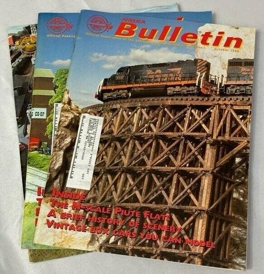 Lot of 3 NMRA Bulletin Magazine Last Quarter of 1999 Monthly Issue Collectible