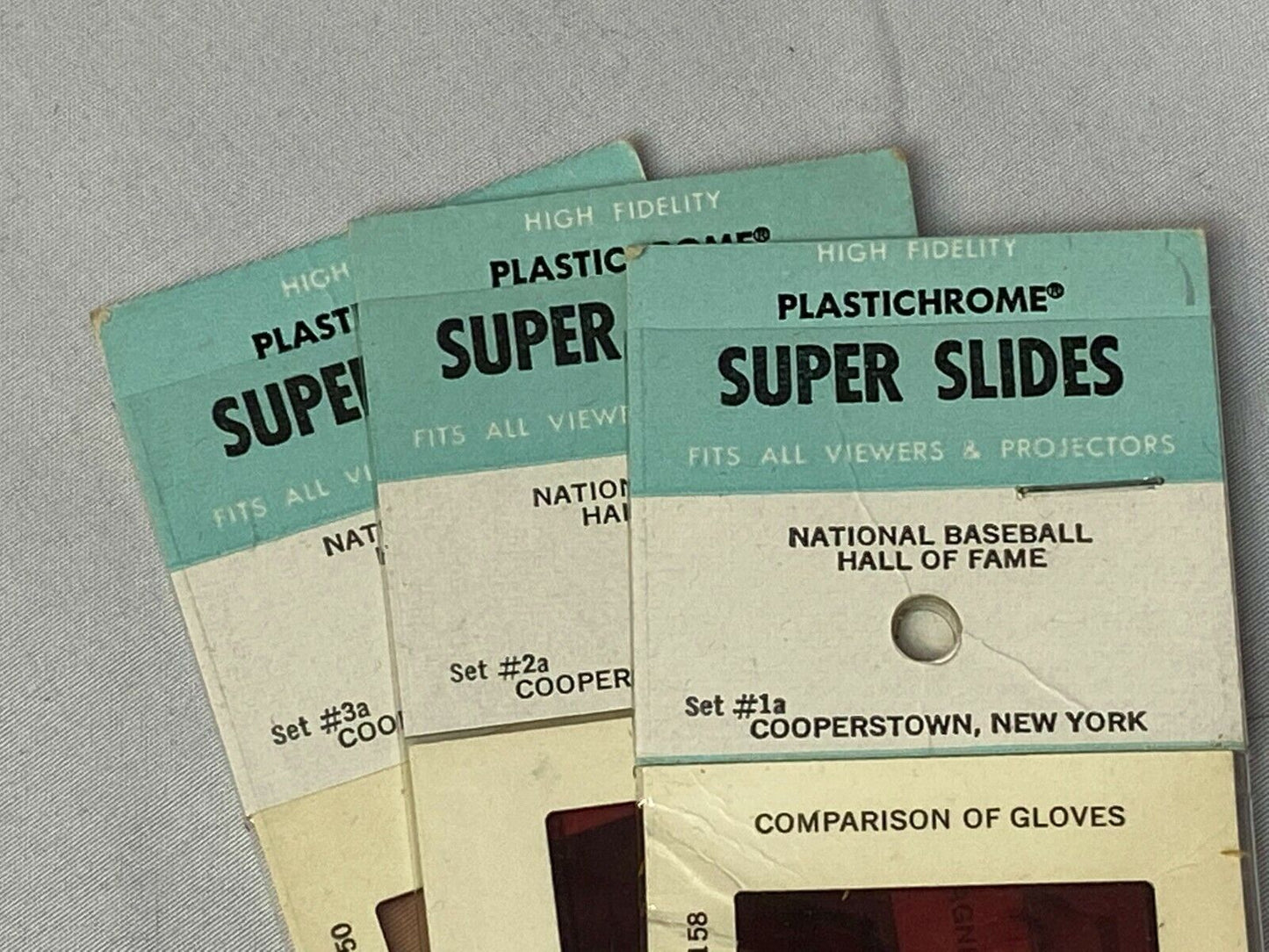 Plastichrome High Fidelity Super Slides National Baseball Hall of Fame 3-Sets