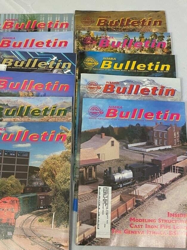Lot of 11 NMRA Bulletin 2000 Collectible Magazine Monthly Issue MISSING MAY