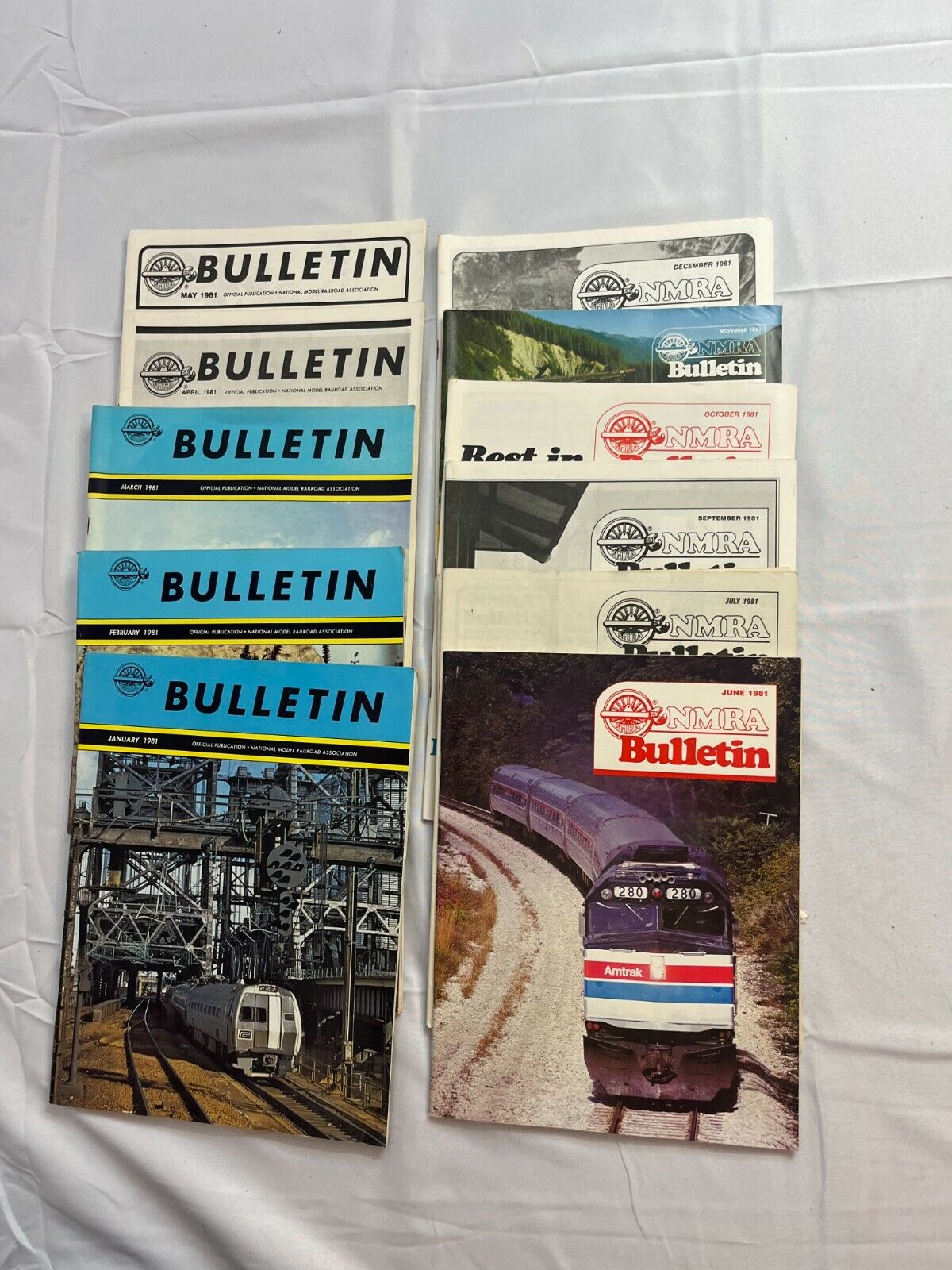 NMRA Bulletin 1981 Collectible Magazine Yearly Issue MISSING AUGUST