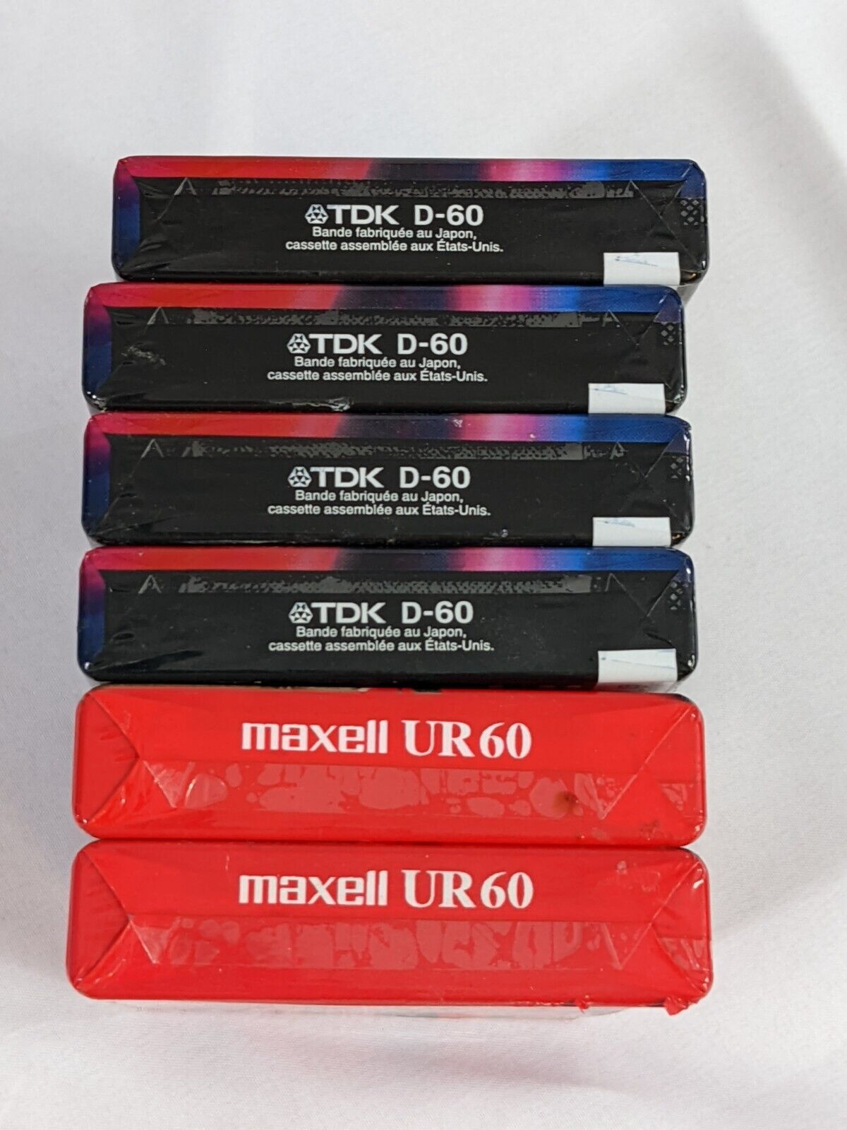 TDK D60 High Output & Maxell UR60 Normal Bias Audio Cassette Tapes Lot of 6