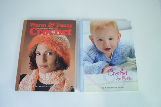 LOT OF 2 The Needlecraft Shop Crochet Books Designs Guide Patterns Hardcover