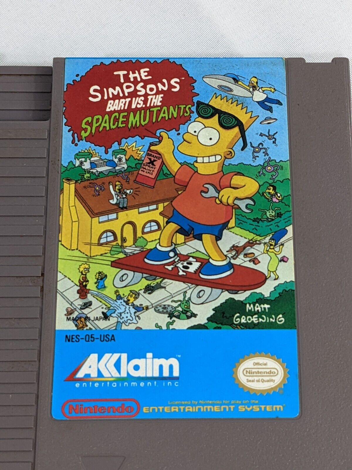 The Simpsons Bart Vs The Space Mutants Nintendo NES Vintage Video Game Cartridge