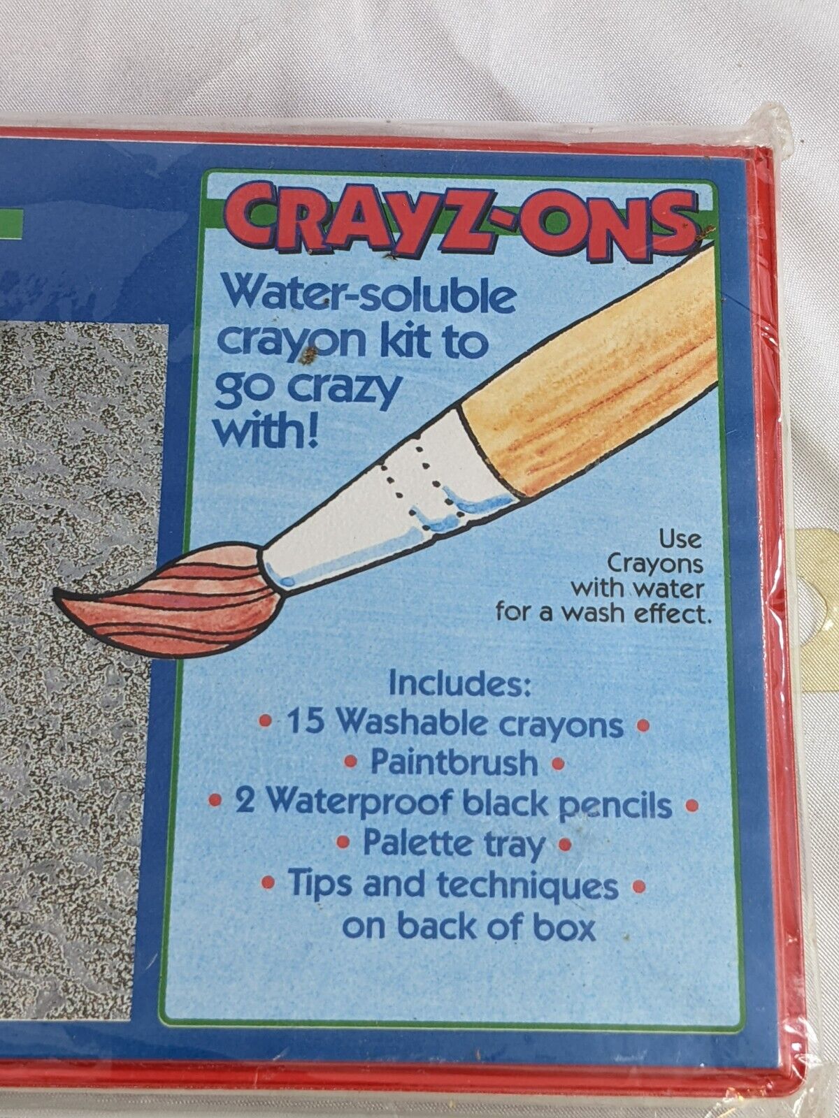 Vintage RARE Crayz-Ons Water-Soluble Crayon Kit Washable Crayons & Waterproof