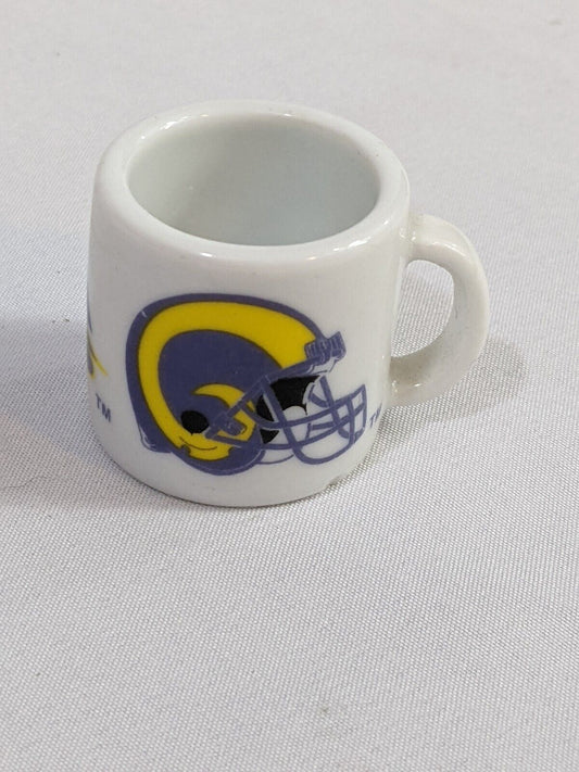 NFL St. Louis Rams Collectible Mini Mug Espresso Coffee Shot White