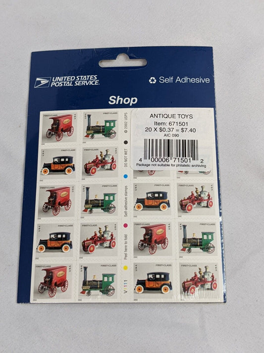 United States Postal Service USPS Self Adhesive Stamps Antique Toys #671501