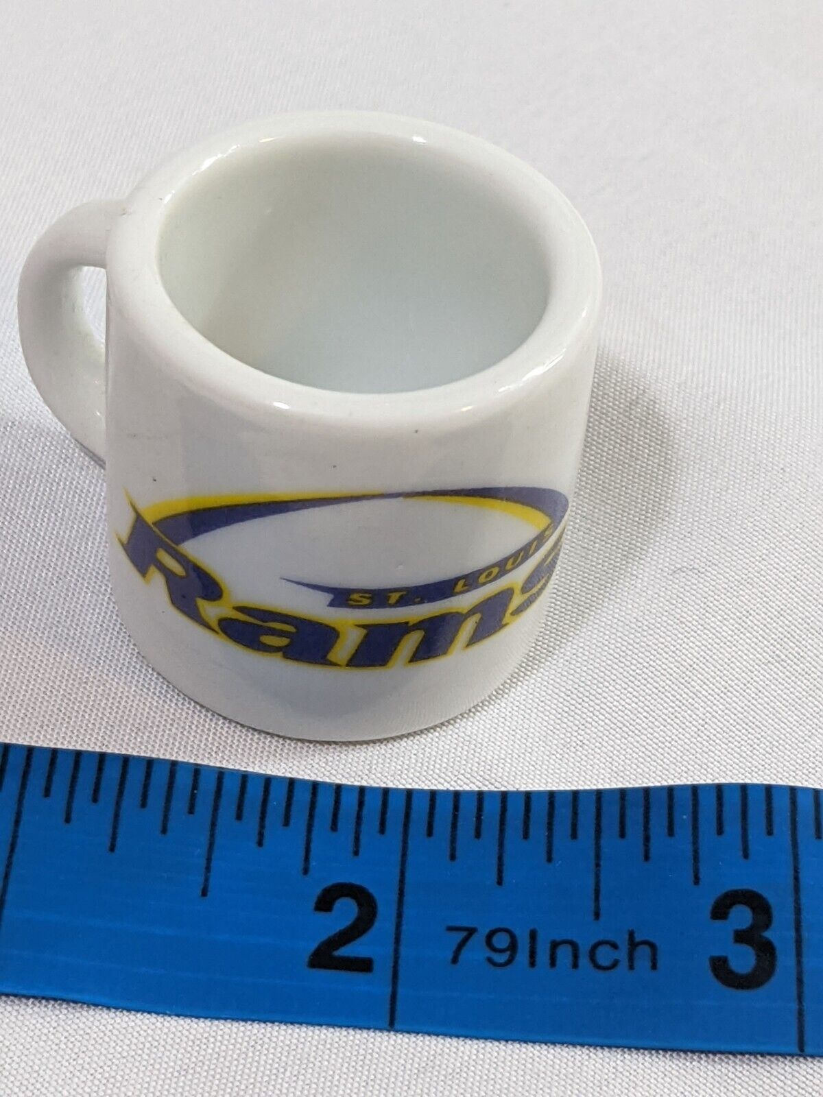NFL St. Louis Rams Collectible Mini Mug Espresso Coffee Shot White