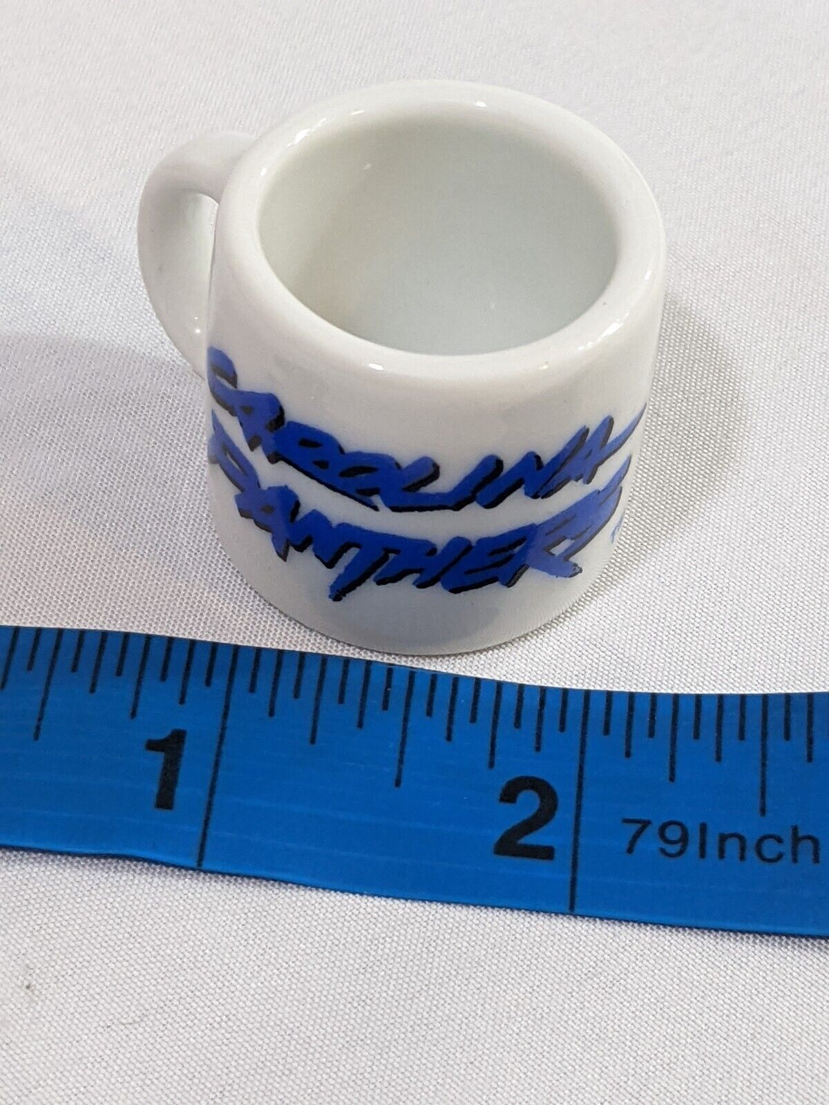 NFL Carolina Panthers Collectible Mini Mug Espresso Coffee Shot White