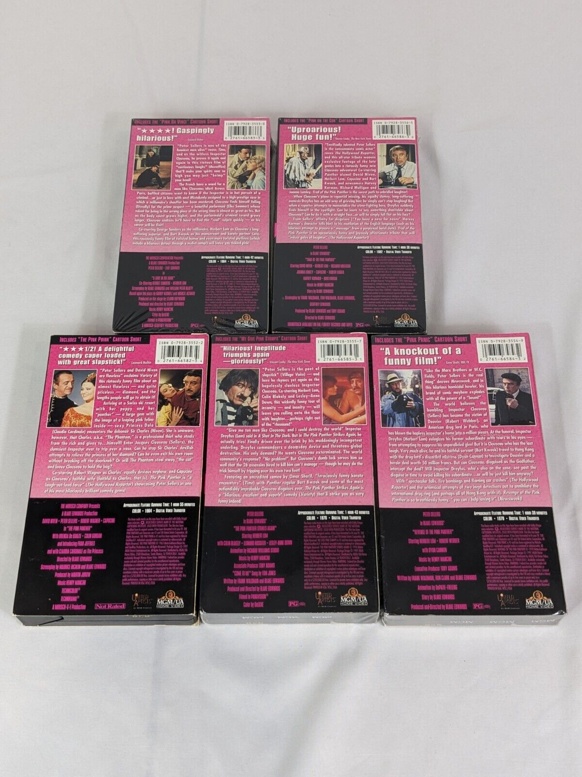 The Pink Panther Movie Collection VHS Tape Box Set MGM Home Video