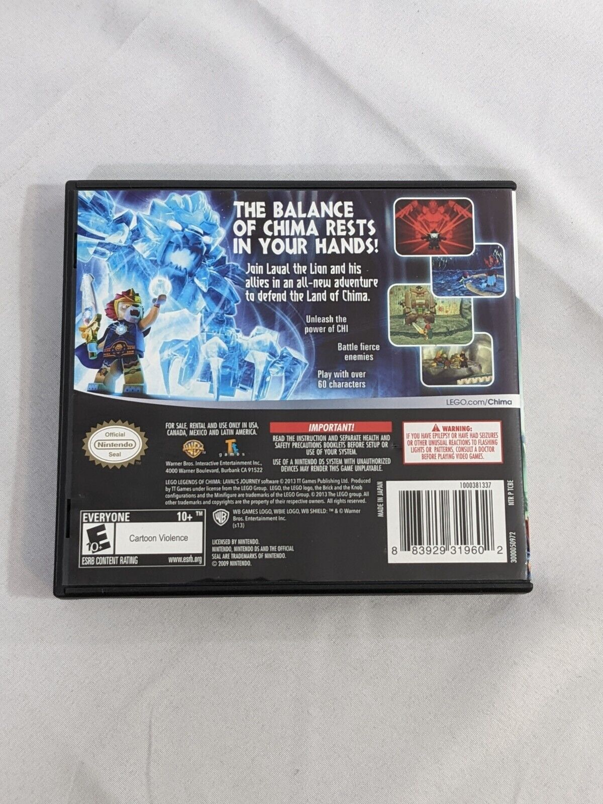 Nintendo DS Lego Chima Laval's Journey Manual and Cartridge Game Case Only