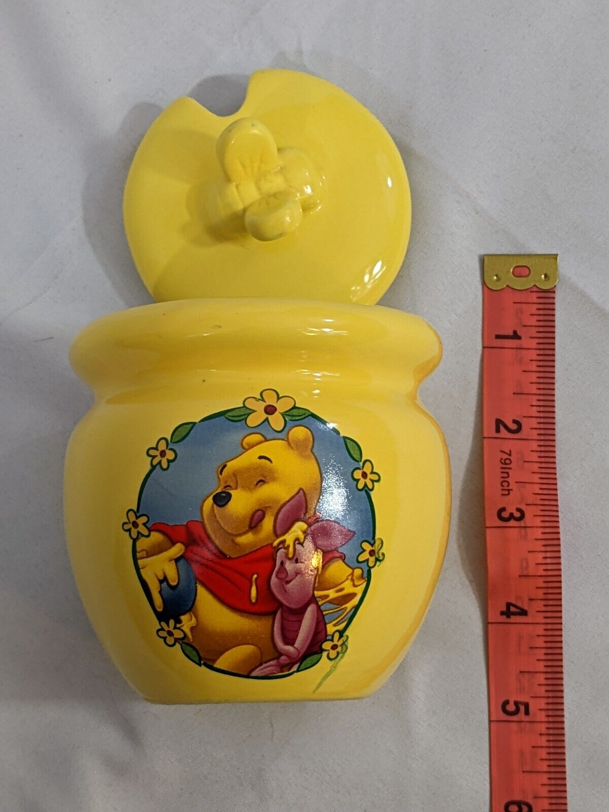 Winnie The Pooh & Piglet Kitchen Storage Canister Jar Yellow