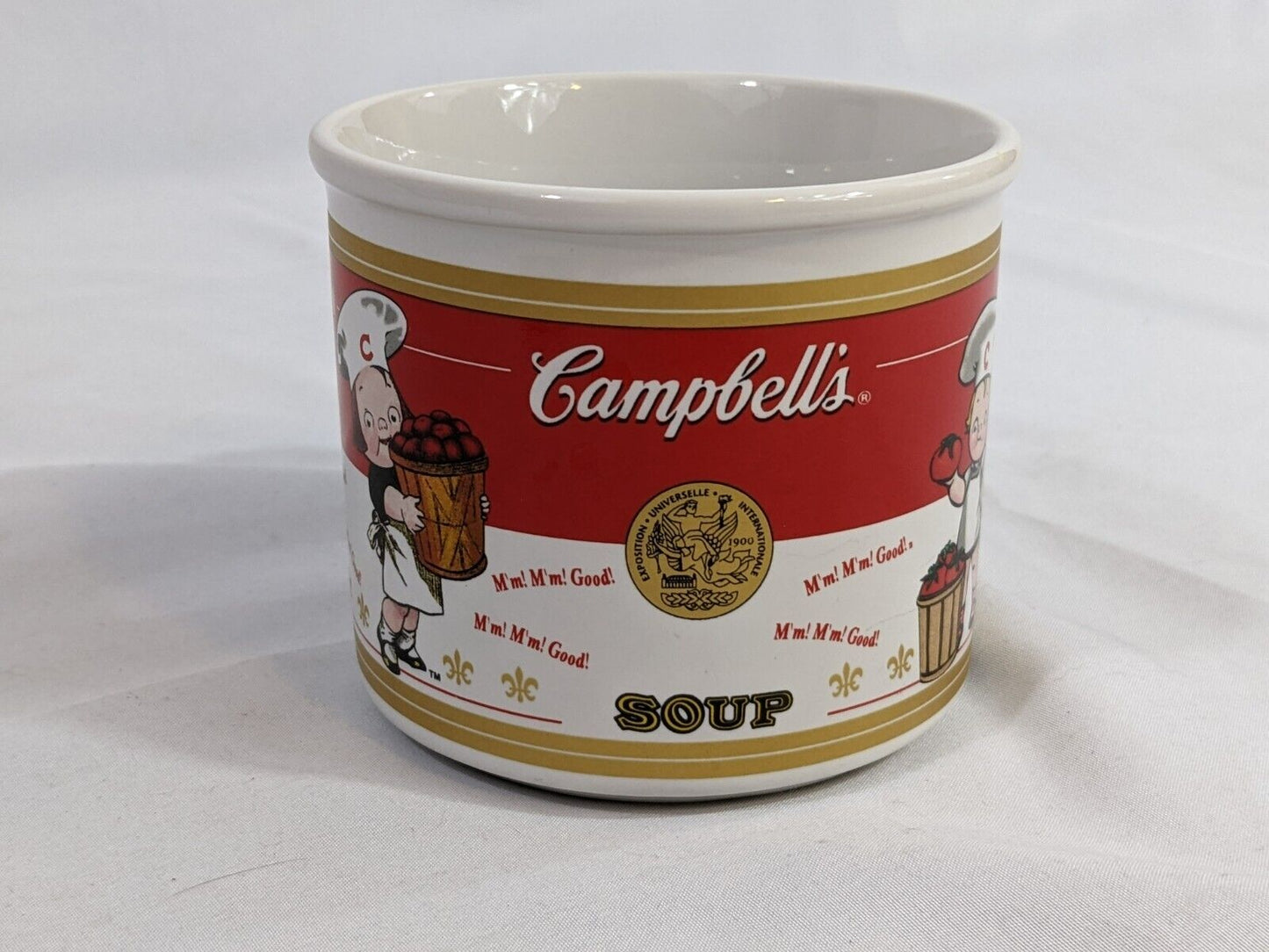 Campbell's Soup Ceramic Mug 2001 Dishwasher Microwave Safe M'm! M'm! Good!