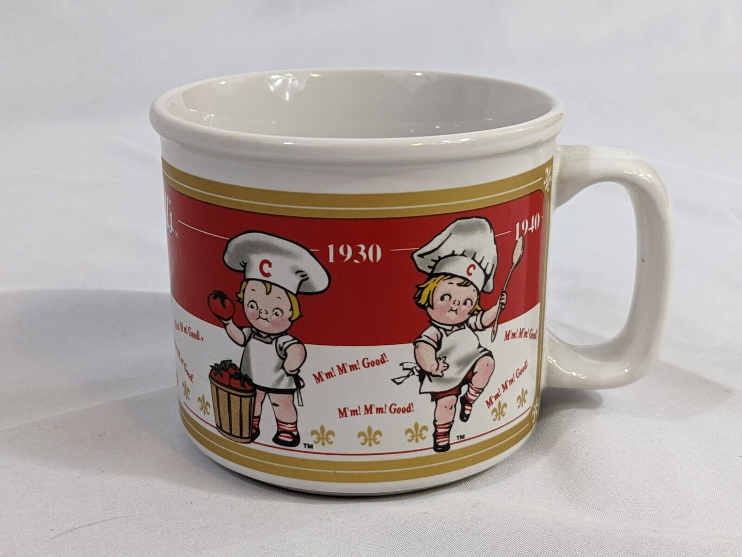 Campbell's Soup Ceramic Mug 2001 Dishwasher Microwave Safe M'm! M'm! Good!