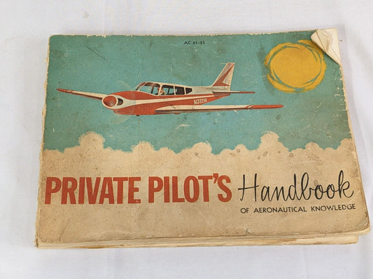 Private Pilot's Handbook of Aeronotical Knowledge Vintage 1965 Paperback Book