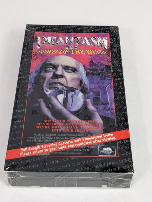 Phantasm III Lord of the Dead Full-Length VHS Screening Copy Promo Trailer RARE