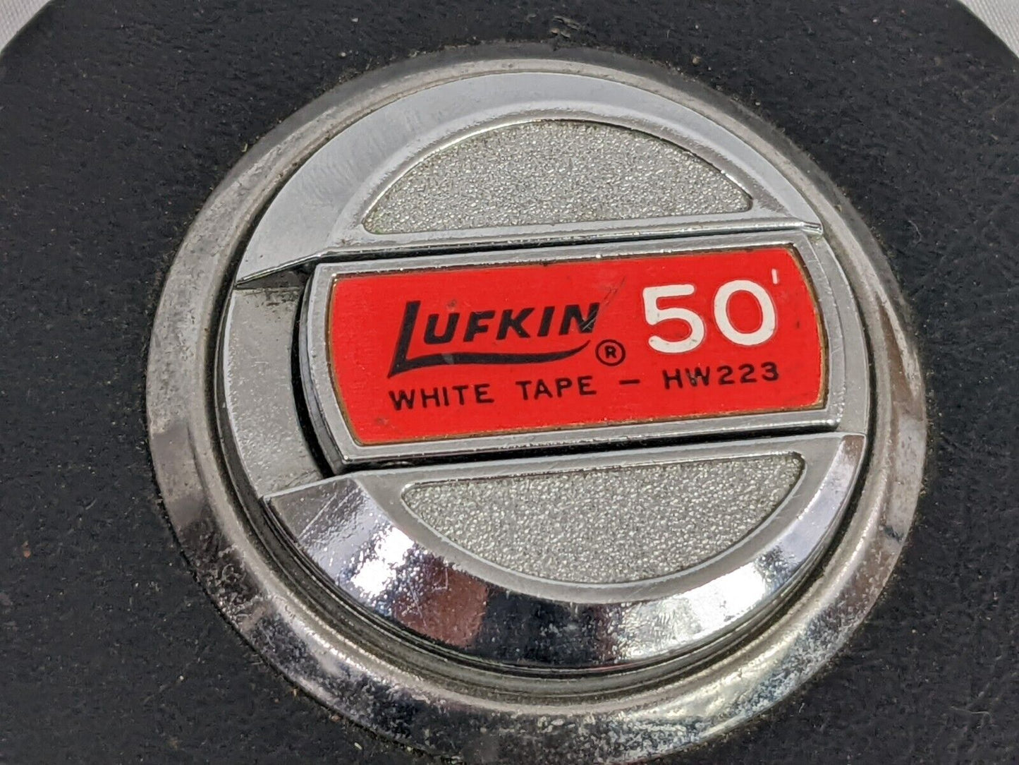 Lufkin White Measuring Tape 50 Feet Crescent Black HW223 Vintage Hand Tools