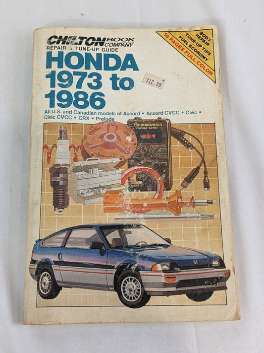 Chilton Book Company Repair Tune-Up Guide Honda 1973-1986 Paperback Part # 6980