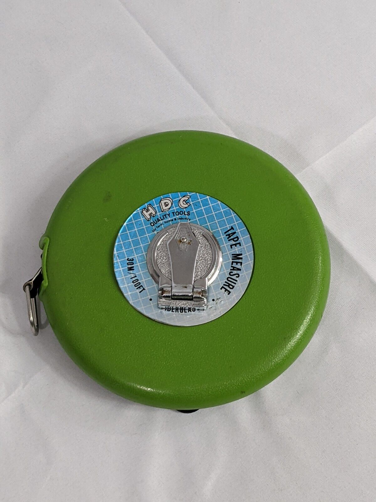 HDC Tape Measure 30M / 100FT Vintage Quality Hand Tools Green Glass Fiber