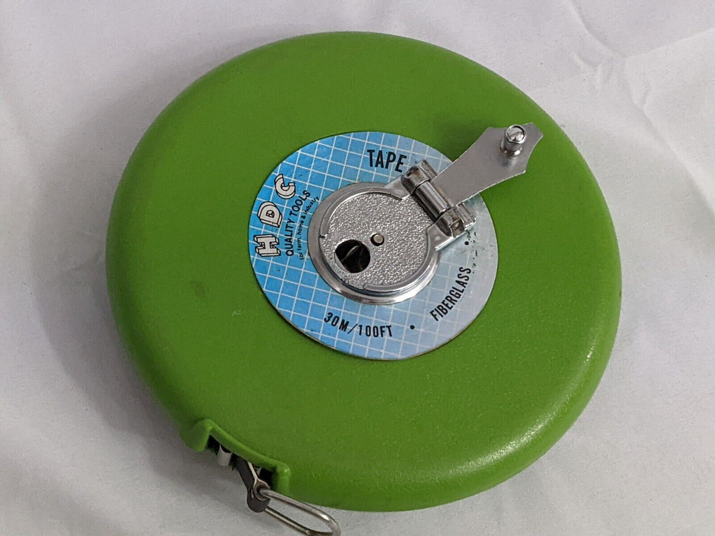 HDC Tape Measure 30M / 100FT Vintage Quality Hand Tools Green Glass Fiber