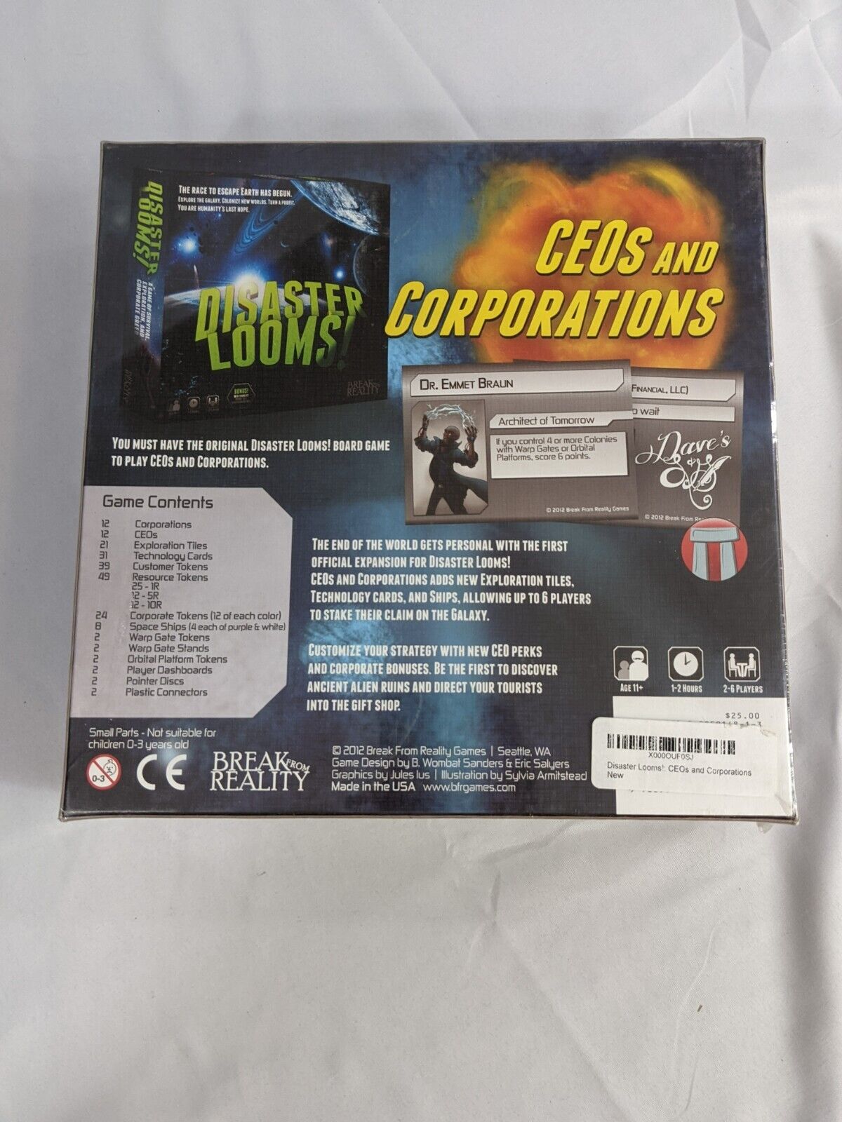 CEOs and Corporations Disaster Looms! Expansion Space Exploration Board Game