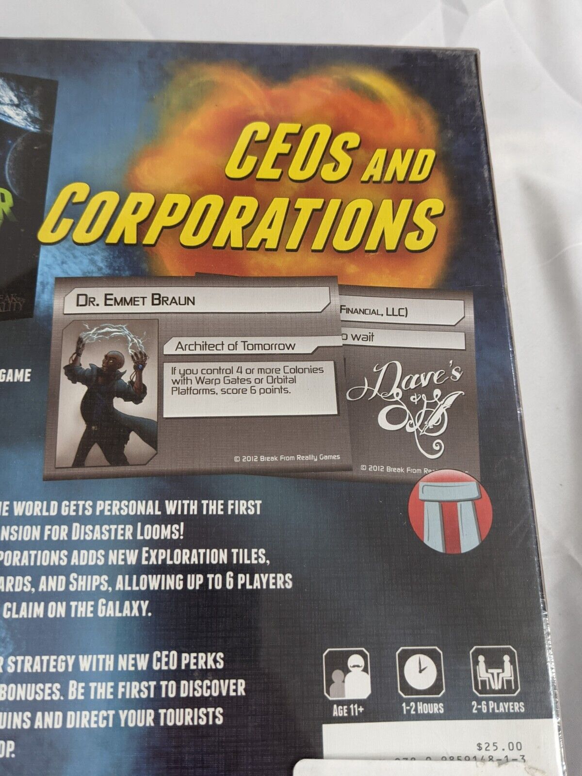 CEOs and Corporations Disaster Looms! Expansion Space Exploration Board Game