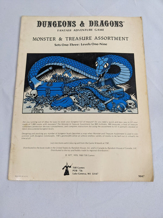 Dungeons & Dragons Monster & Treasure Assortment Sets One-Three: Levels One-Nine