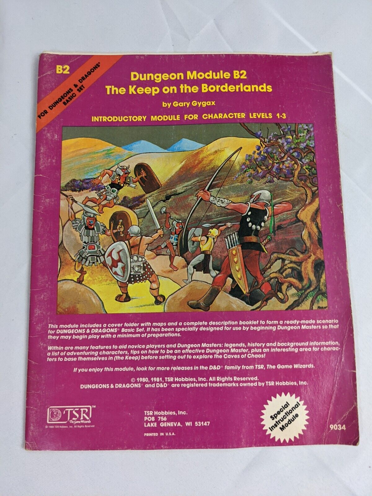 Dungeon Module B2 The Keep on the Borderlands for Dungeons & Dragons Basic Set