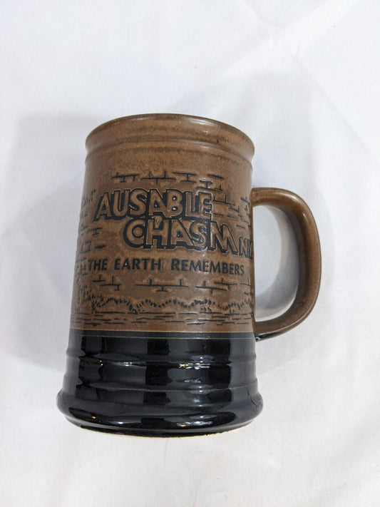 Ausable Chasm NY The Earth Remembers Beer Mug Brown Smiles Stein