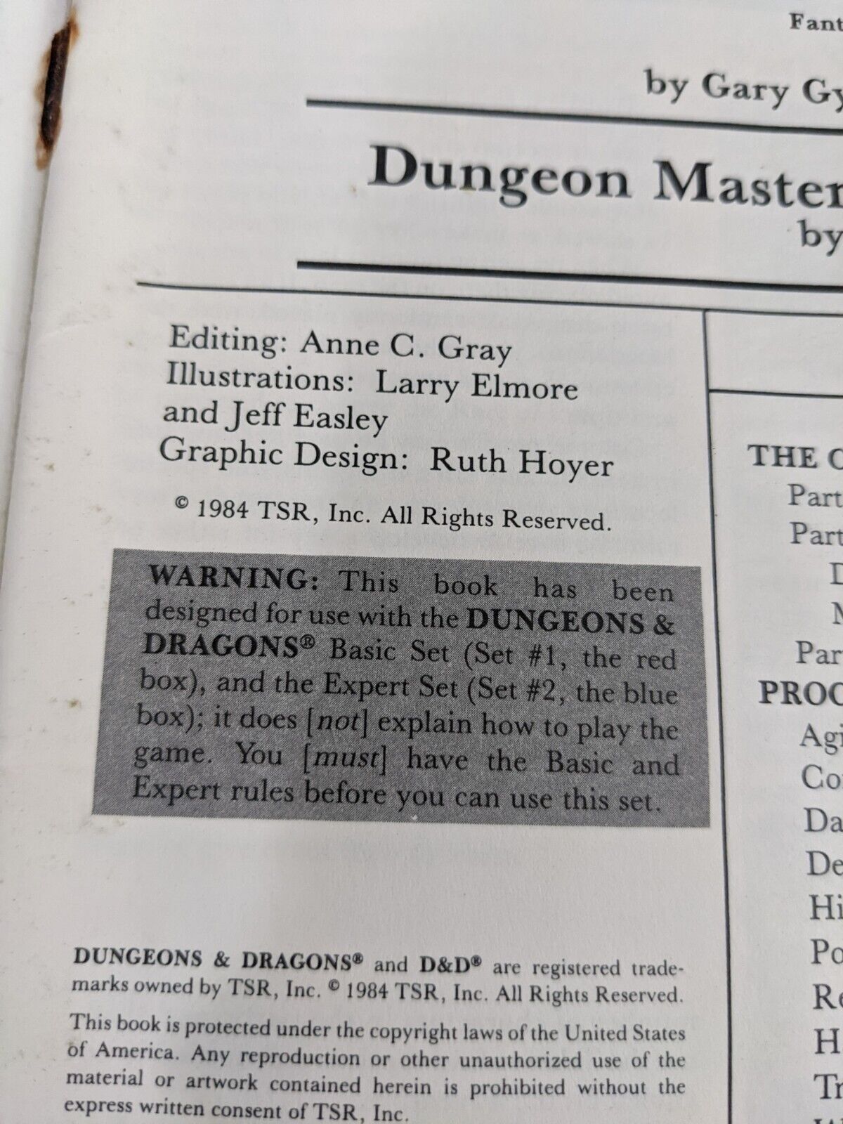 Dungeons & Dragons Dungeon Masters Companion Book Two Fantasy Adventure Game