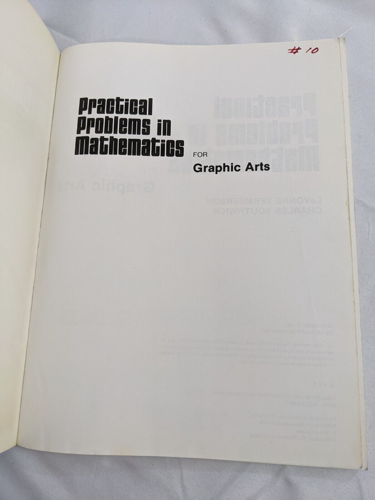 Practical Problems in Mathematics for Graphic Arts by Delmar Publishers Inc.