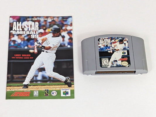 Nintendo 64 All-Star Baseball 99 Video Game Pak with Instruction Booklet