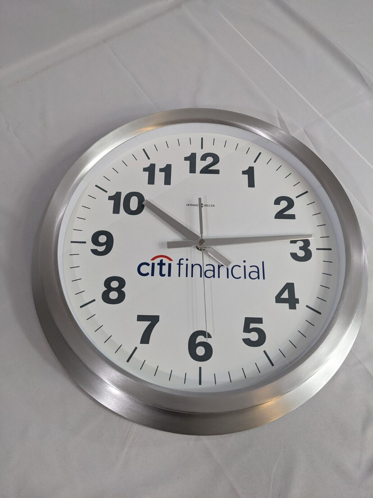 Howard Miller Wall Clock Brushed Metal 17” - Citi Financial NEW 625-270