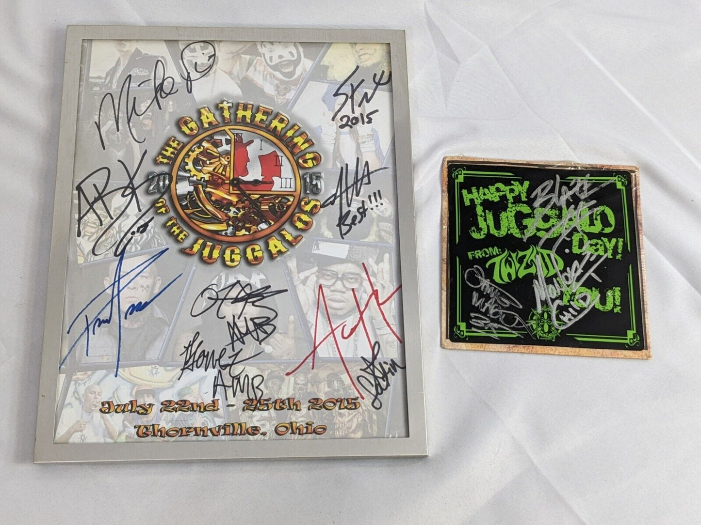 Twiztid Signed Collectibles 2015 The Gathering of the Juggalos Happy Juggalo Day