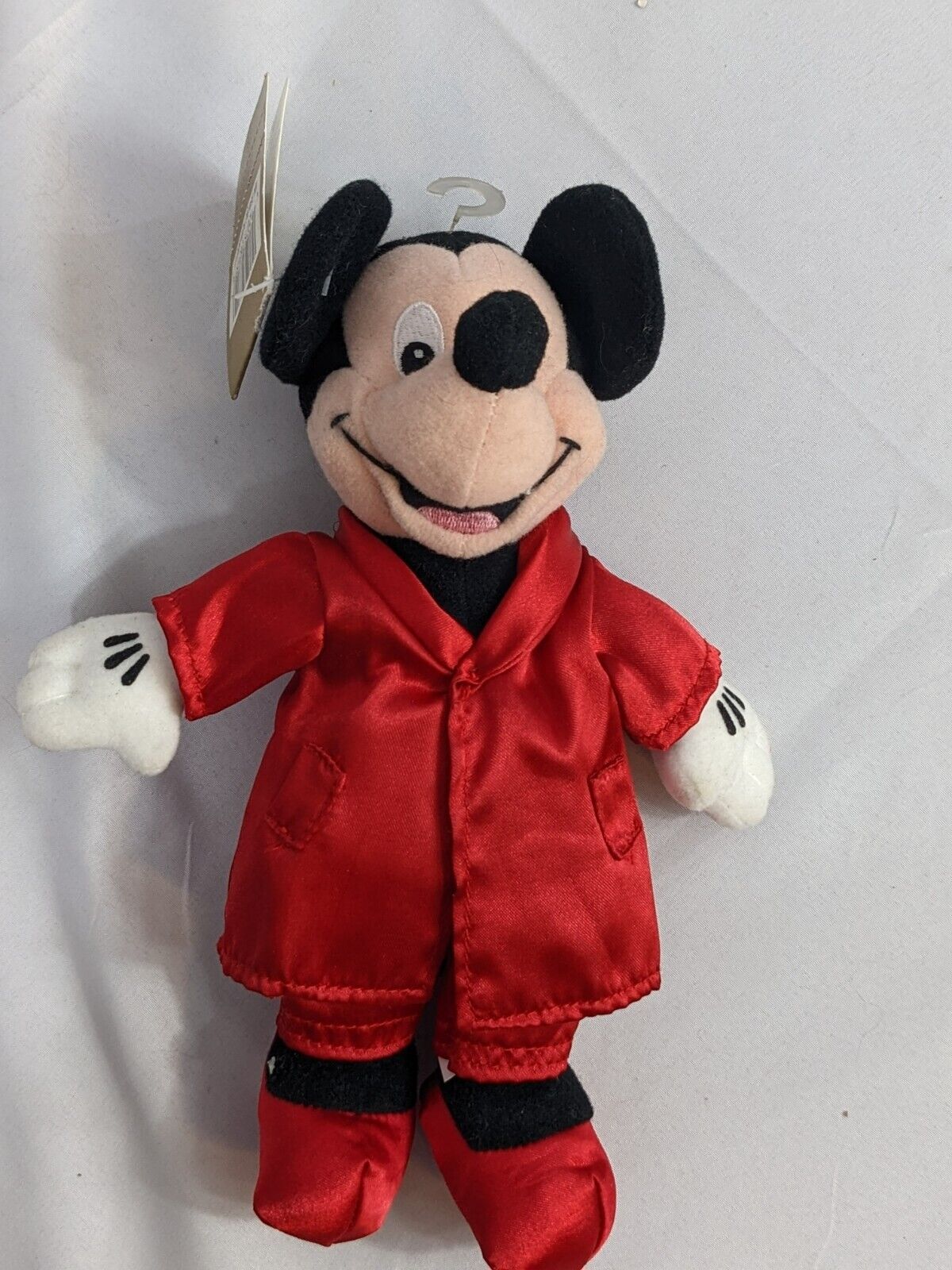 Red Pajama Mickey Mouse 8" Plush Toy Mini Soft Bean Bag Disney Store