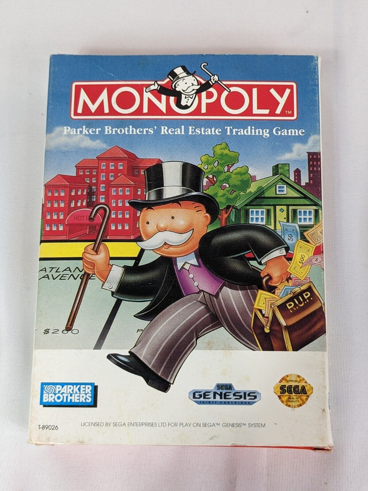 Sega Genesis Monopoly Parker Brothers' Real Estate Trading Game Cartridge