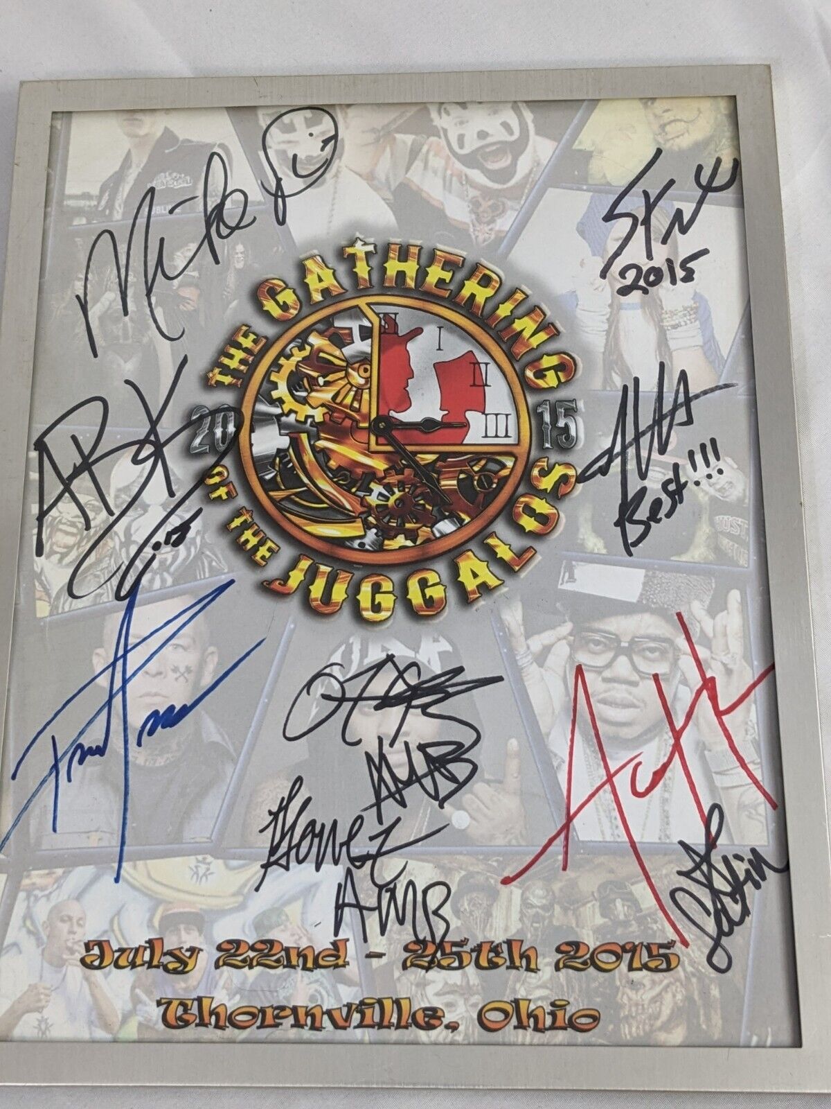 Twiztid Signed Collectibles 2015 The Gathering of the Juggalos Happy Juggalo Day