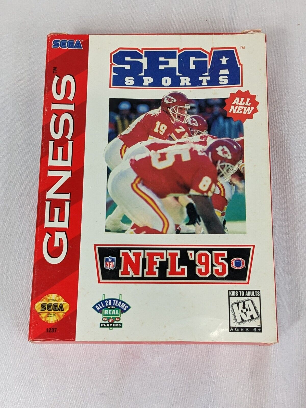 Sega Genesis Sega Sports NFL '95 Vintage Video Game Cartridge with Manual