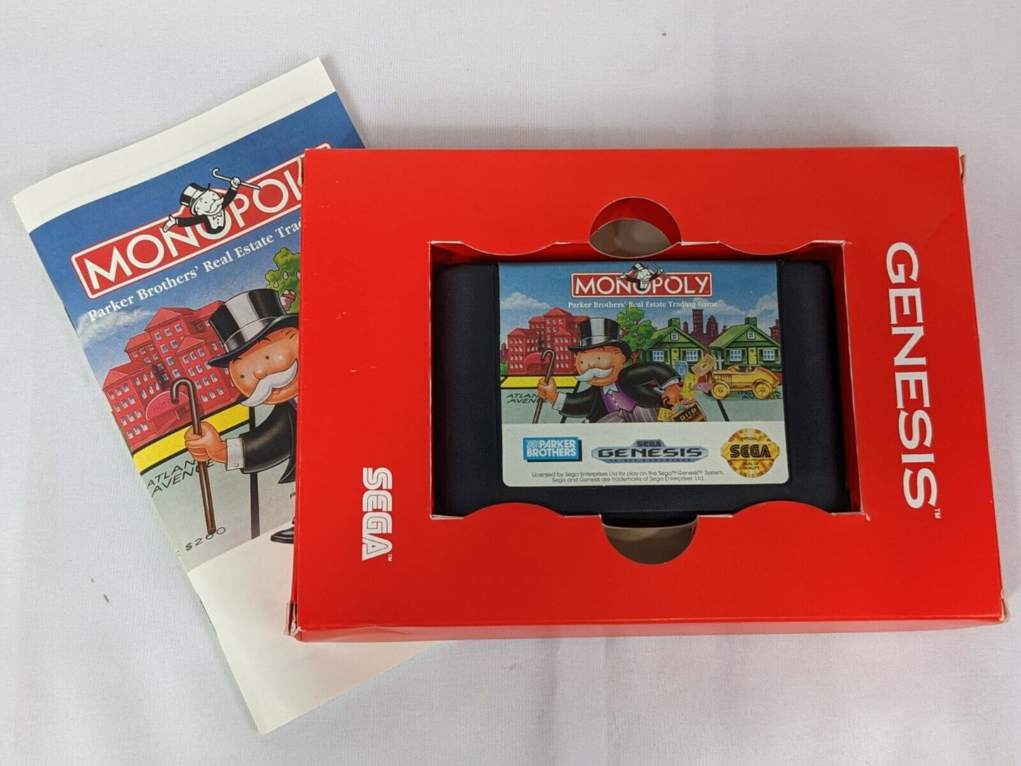 Sega Genesis Monopoly Parker Brothers' Real Estate Trading Game Cartridge