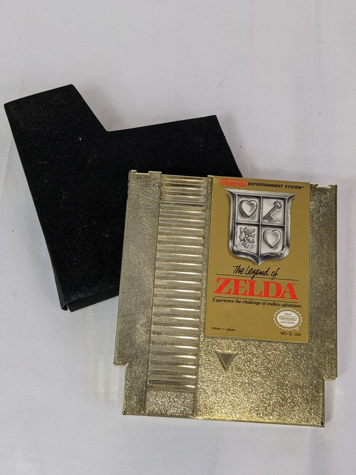 Nintendo NES The Legend of Zelda Gold Vintage Video Game Cartridge with Sleeve