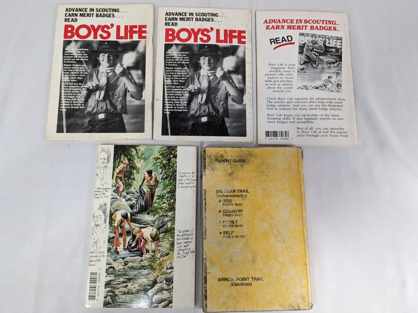 Boy Scouts of America Merit Badge Series & Big Bear Cub Scout Book Set Vintage