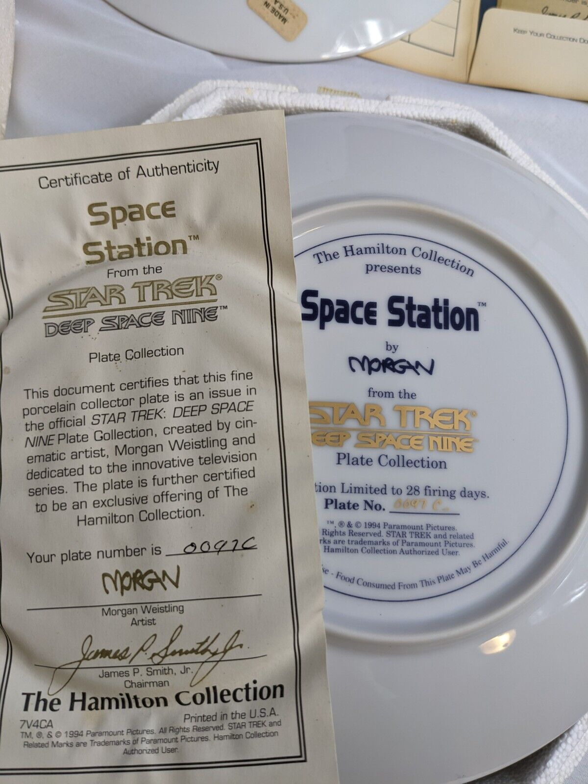 Star Trek Plate Collection Limited Edition w/Certificate of Authenticity 7-LOTS