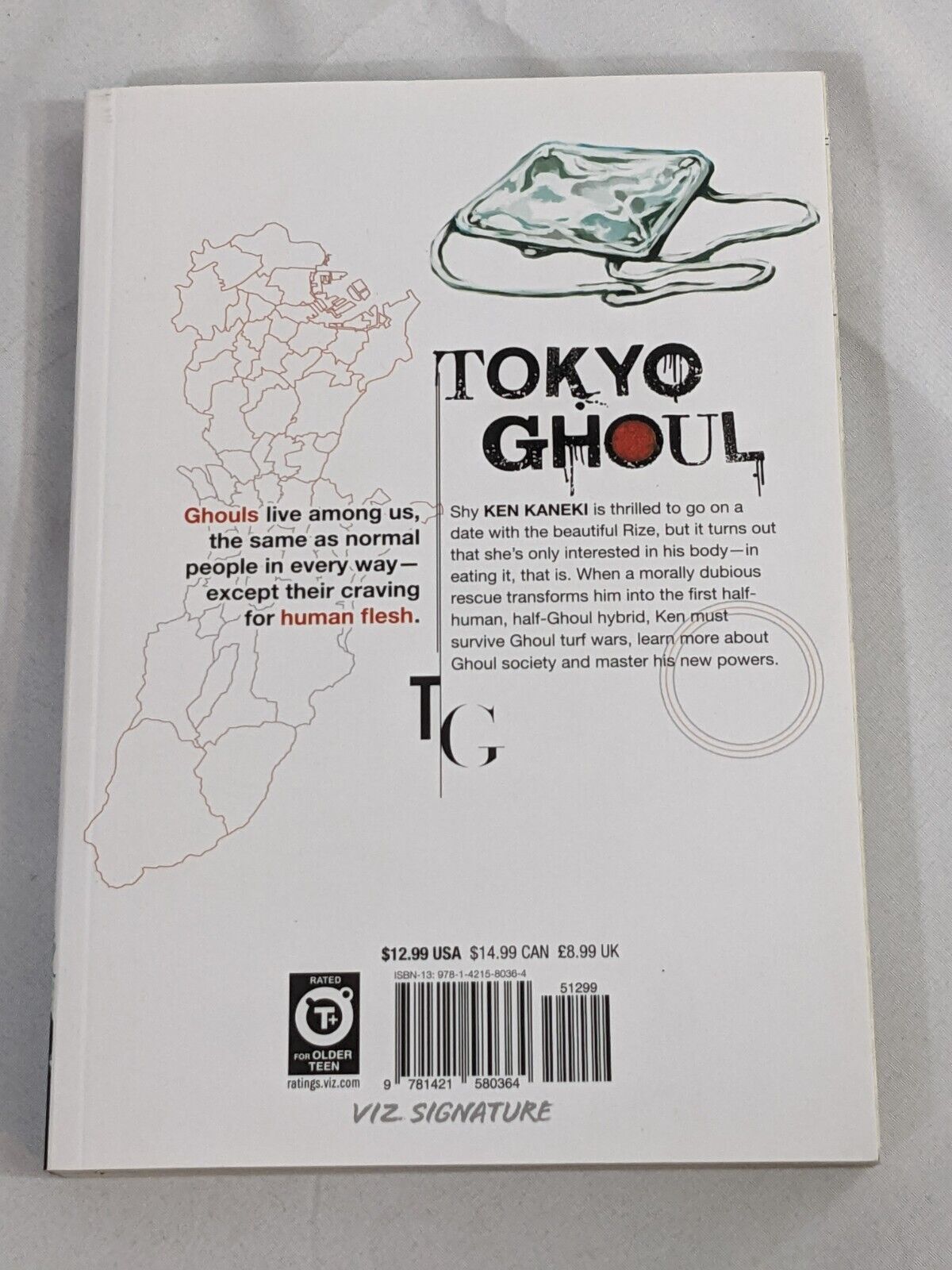 Tokyo Ghoul by Sui Ishida Volume 1 Trade Paperback Book English Anime Manga