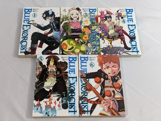 Blue Exorcist by Kazue Kato Volumes 1, 3-6 Trade Paperback LOT OF 5 Anime Manga