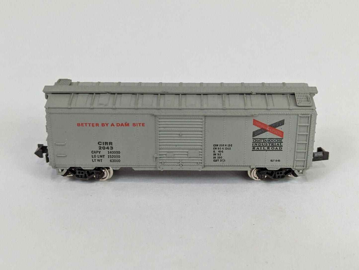 Con-Cor CIRR #2043 1001-X Chattahooche 40' Standard Steel Boxcar N Scale