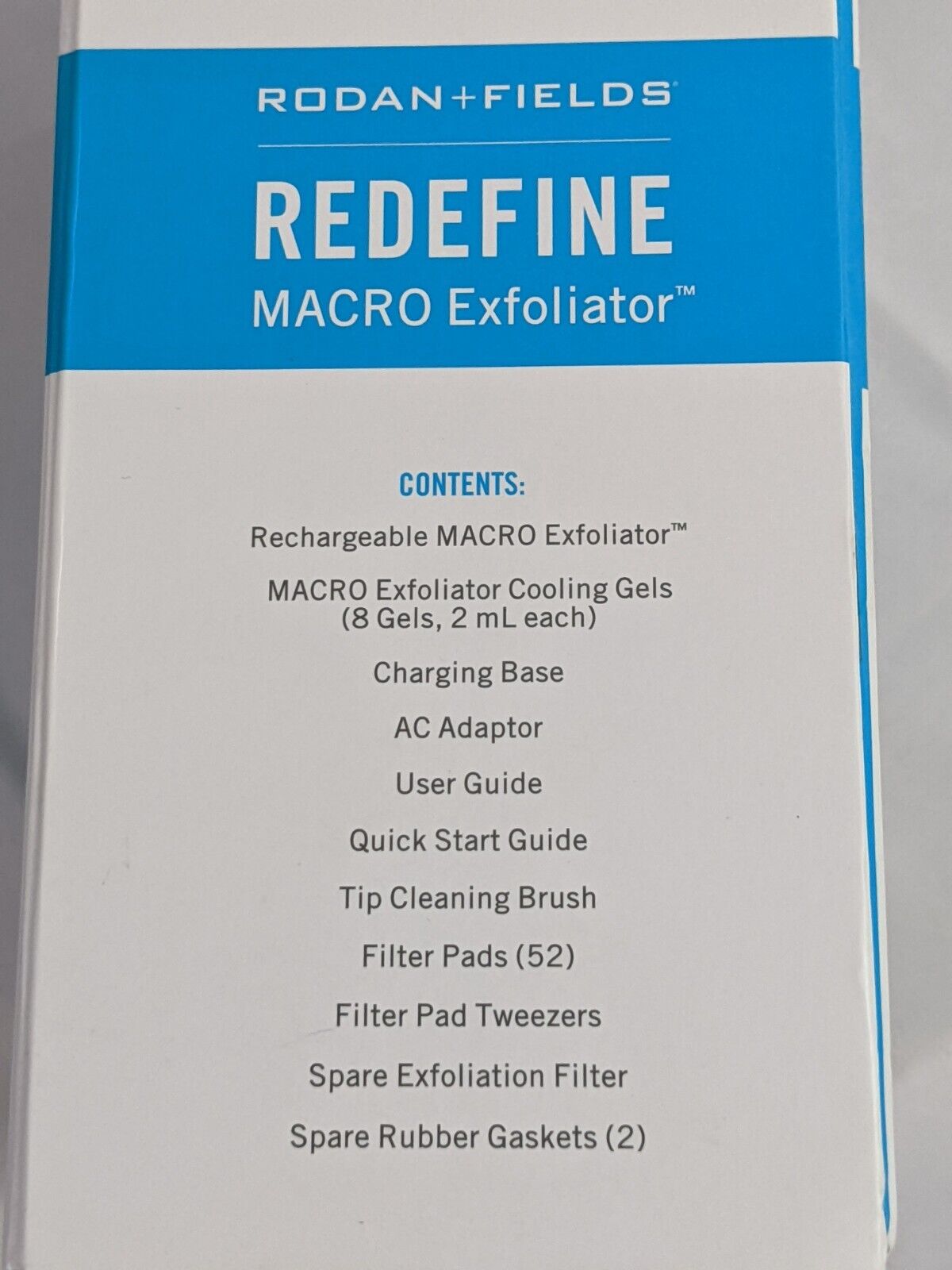 Rodan+Fields Dermatologists Redefine MACRO Exfoliator Rechargeable w Cooling Gel