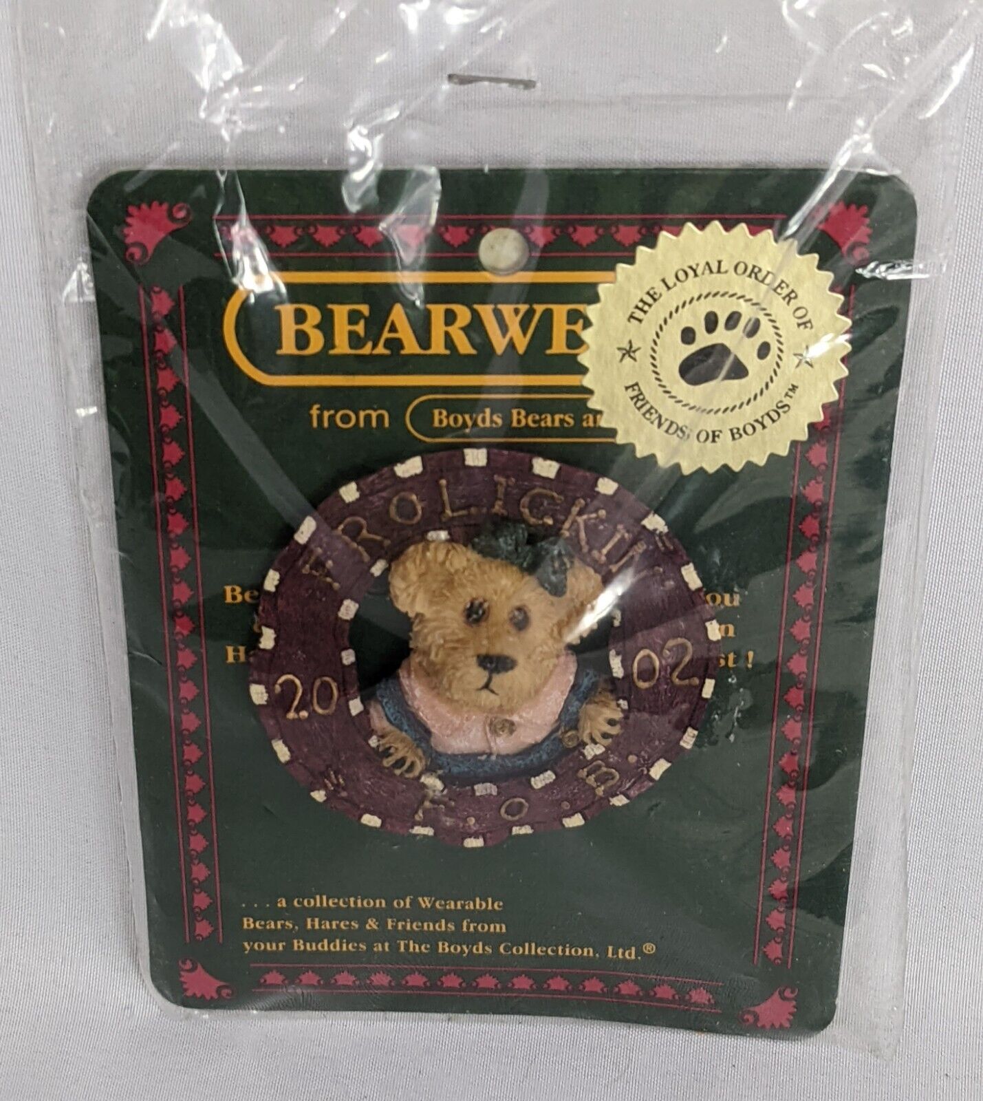 Boyds Bears Pin Brooch Molly B Berriweather Collectibles Style #02002-11