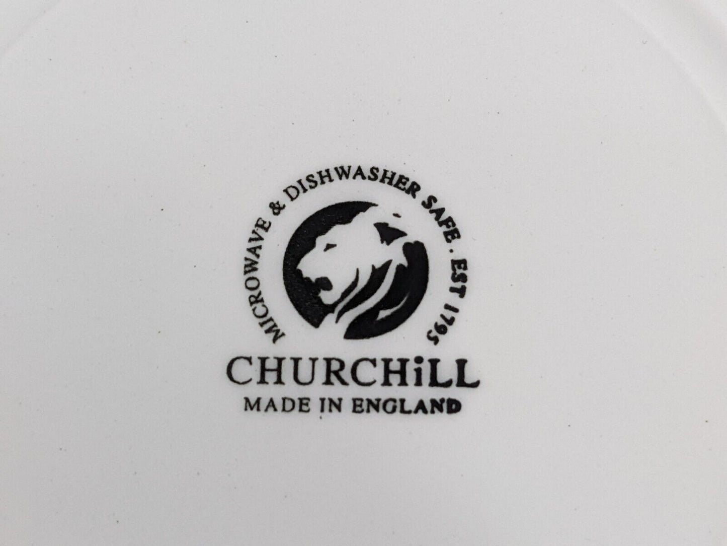 Churchill Blue Willow Dining Plate Made in England Microwave Dishwasher Safe