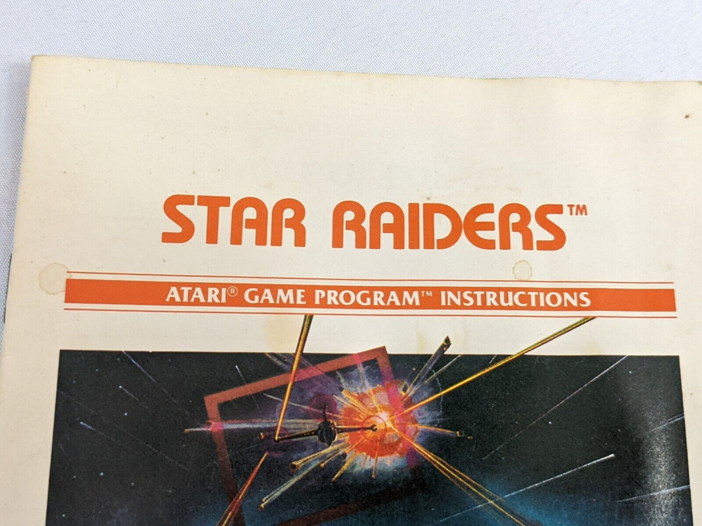 Star Raiders Manual Vintage 1982 Atari Game Program Instructions CX2660